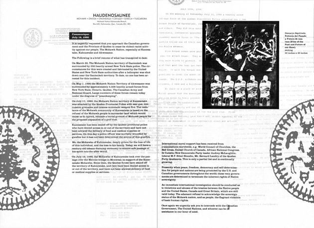 Sample inside spread from Border/Lines magazine