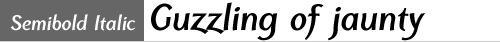 sample text setting of Clear Prairie Dawn SemiBold Italic