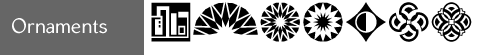 sample text setting of Clear Prairie Ornaments