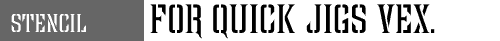 sample text setting of Farquharson Stencil