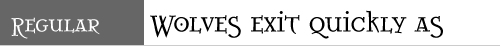 sample text setting of My Aunt Celia Regular