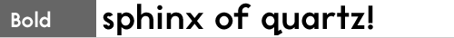 sample text setting of Toronto Subway Bold